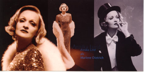 Annika Lind, Marlene Dietrich, 20er Jahre, Marlene, Gesang, Show